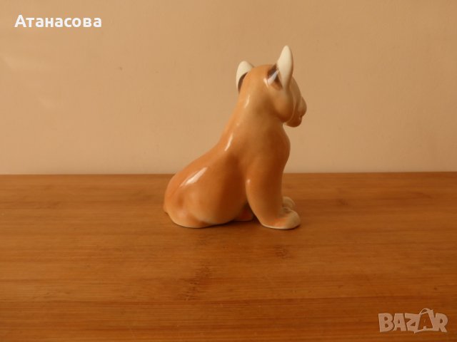 Руска порцеланова фигура "Лъвче" ЛФЗ 1979 Г, снимка 5 - Декорация за дома - 42381369