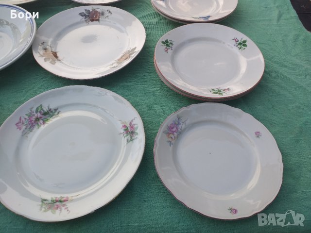 Български порцелан чинии,кана,купа, снимка 6 - Чинии - 34244475