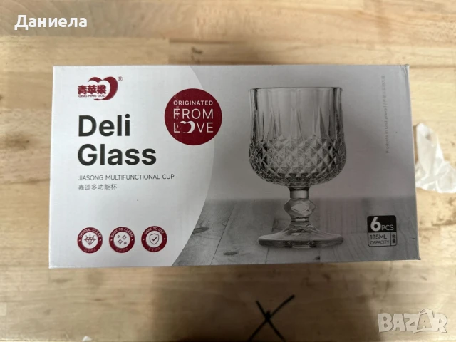 Комплект от 6 чаши за вино , снимка 3 - Чаши - 51168195