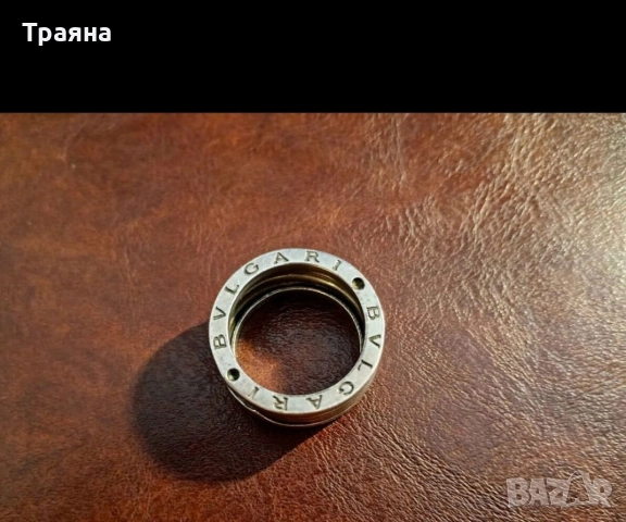 Мъжки сребърен пръстен на марката bvlgary 