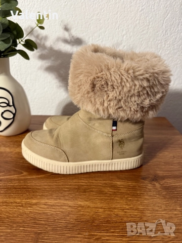 Ботуши U.S. POLO ASSN. БЕЖОВ, снимка 3 - Детски боти и ботуши - 52060178