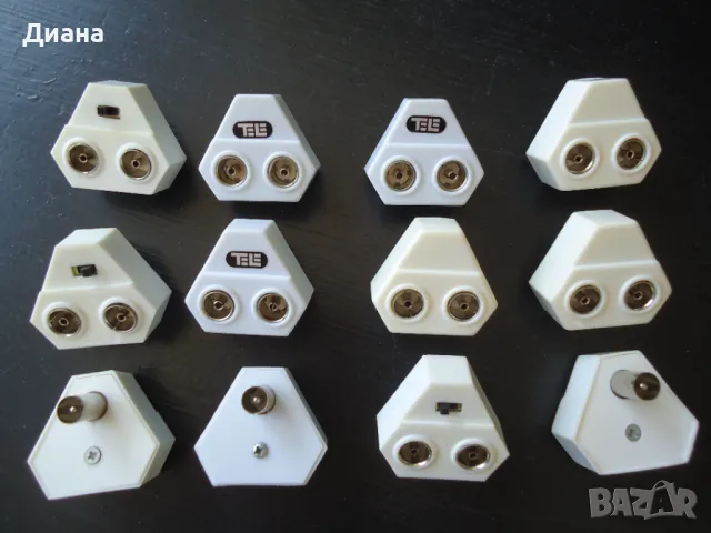 Букси за телевизор, за кабел, гумен банан щекер. Разклонител за телевизионен сигнал.Лампа за бойлер , снимка 2 - Друга електроника - 47865972