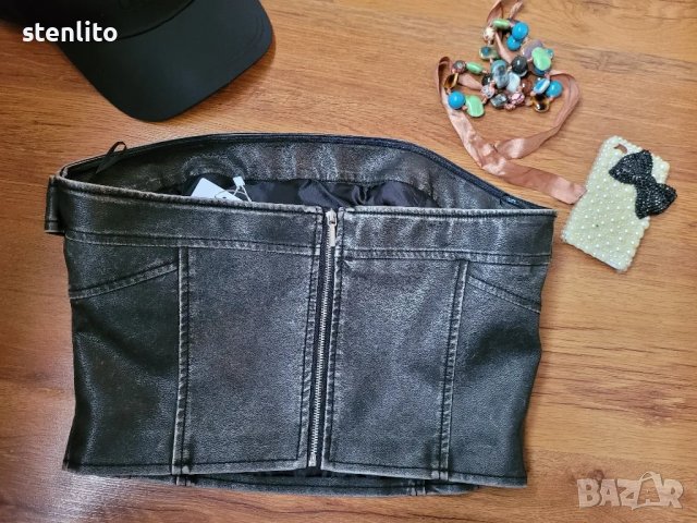 Ново кожено бюстие промо цена 13,90 лв.!🎁🎄🎀, снимка 4 - Корсети, бюстиета, топове - 48462732