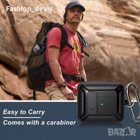 Нов защитен здрав черен калъф кейс за кутия на слушалки Apple Airpods 3 2 1, снимка 6 - Други - 37070034