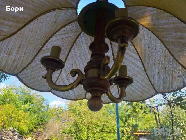 Италиански полилеи,месинг и дърво, снимка 12 - Полилеи - 30480752