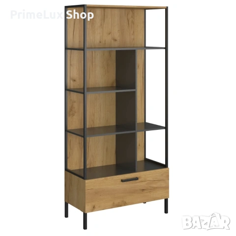 Етажерка SANTES 1S златен дъб крафт/антрацит