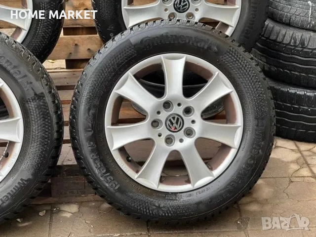 5х112 15 VW Golf 5 Bora Caddy Jetta Touran Vento 5x112 ЕТ 45 J 6 Централен отвор 57.1 със втулки 195, снимка 2 - Гуми и джанти - 53315617
