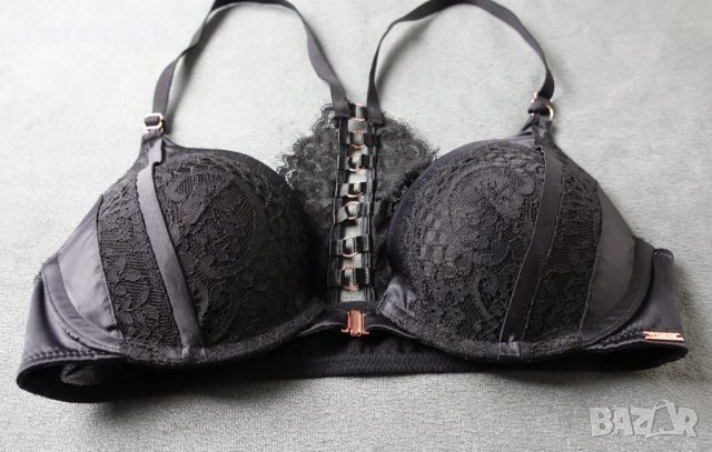 Noir by Hunkemoller луксозен черен сутиен с предно закопчаване, снимка 2 - Бельо - 40475734