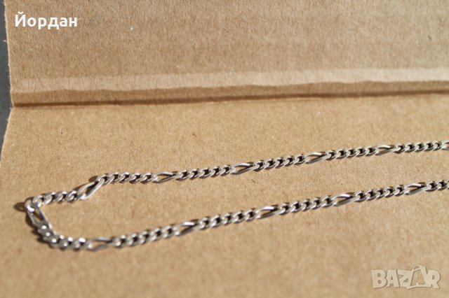 Сребърен синджир, снимка 2 - Гривни - 32033964
