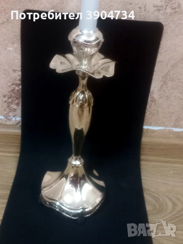 Бароков свещник , снимка 2 - Антикварни и старинни предмети - 51523082