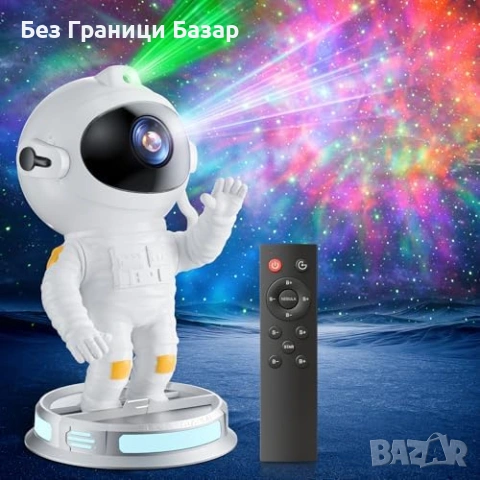 Нов Астронавт проектор галактика звезди с дистанционно и таймер за детска стая