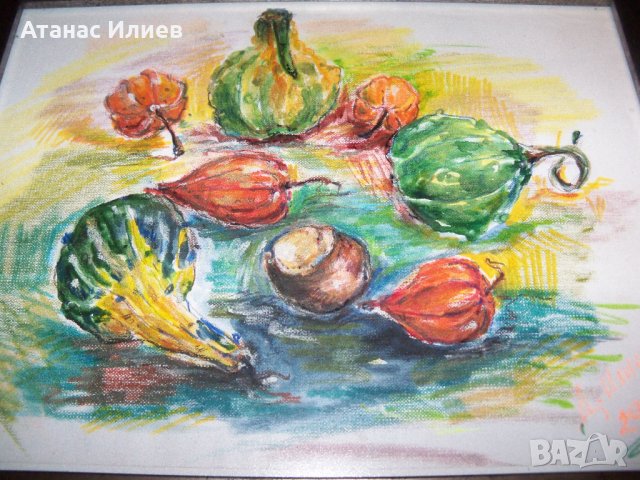 Есенен натюрморт, художник Десислава Илиева, снимка 5 - Картини - 38428071