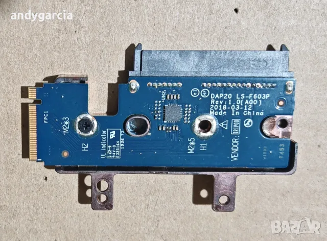 Dell Precision 7530 7540 7730 7740 M.2 NVEM to SATA 2.5 HDD HARD DRIVE BOARD CADDY кади държач диска, снимка 5 - Кабели и адаптери - 56167104