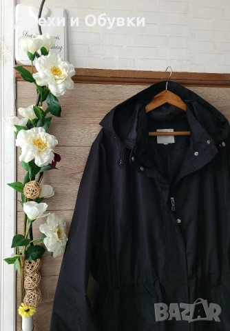 Черно яке с качулка пролетно есенен модел , снимка 8 - Якета - 54095611