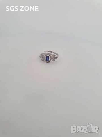 Сребърен пръстен, универсален размер, със сарфир, изумруд или рубин, снимка 6 - Пръстени - 51746975