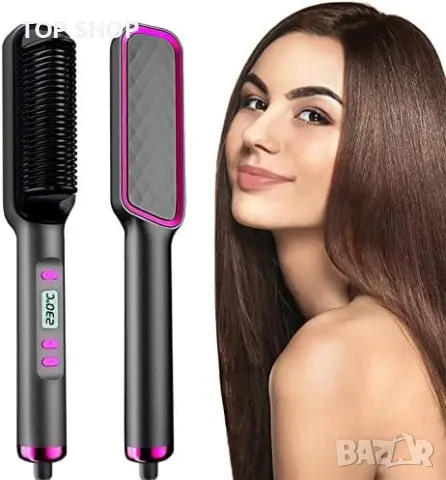 Ново 2 в 1 четка за изправяне на коса/80-230°C /оформяне коса, прическа, жени, снимка 7 - Тримери - 49249502