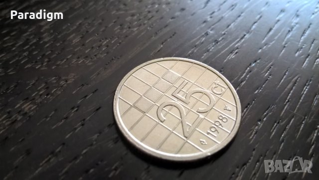 Монета - Холандия - 25 цента | 1998г.
