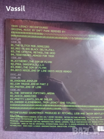 NEW 2LP TRON LEGACY - Reconfigured, DAFT PUNK, Чисто нова двойна плоча, снимка 3 - Грамофонни плочи - 51620333