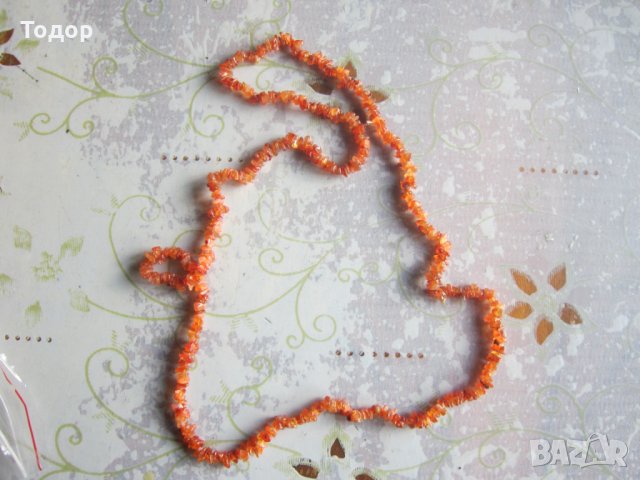 Страхотно колие гердан с оранжеви гранати , снимка 3 - Колиета, медальони, синджири - 35112065