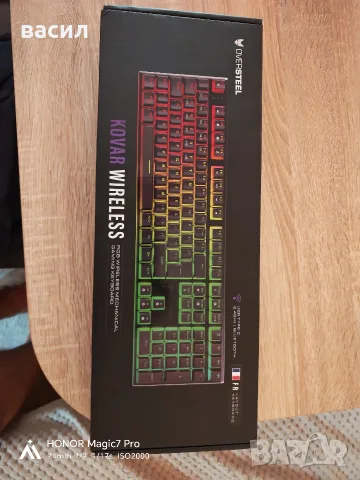 Безжична геймърска RGB клавиатура kovar, снимка 8 - Клавиатури и мишки - 55848247