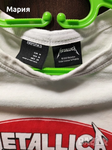Кроп топ тениска Metallica, М размер , снимка 2 - Тениски - 54159444