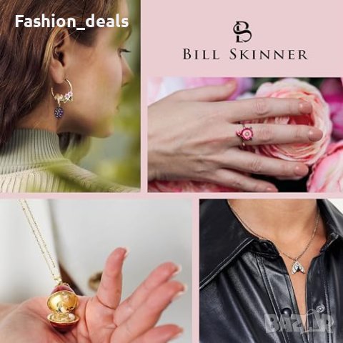 Ново Луксозно Златно Колие Bill Skinner с Мотив Молец Изискан Подарък за жена, снимка 4 - Колиета, медальони, синджири - 42871961