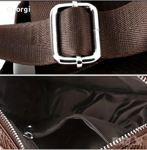 Класическа, Елегантна и Функционална мъжка чанта /Черна естествена кожа!, снимка 5 - Чанти - 49296510