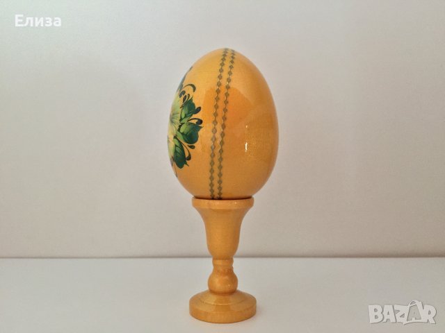 Великденско яйце, дървено №1 - златисто, снимка 5 - Декорация за дома - 38194686