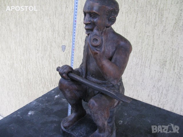  дървена статуетка африканска , снимка 2 - Колекции - 30408481