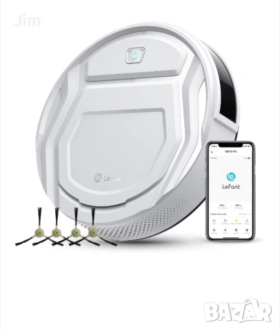 Прахосмукачка робот Lefant M210P, смарт навигация, за животински косми, 27.94x27.94x7.6cm