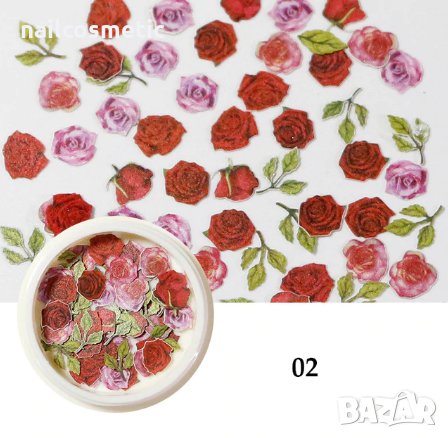 Красиви цветя за декорация - 6 варианта, снимка 4 - Продукти за маникюр - 30625400