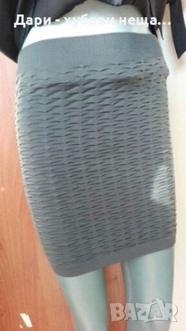 Еластична сива релефна пола🍀❤XS,S,M❤🍀арт.4215