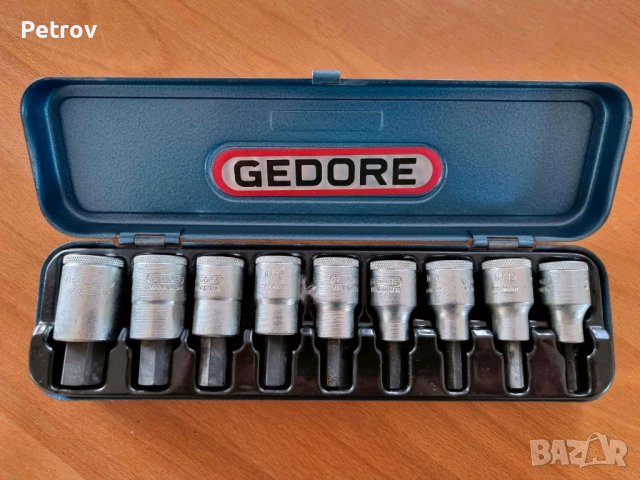 GEDORE IN 19 PM - GERMANY - 1/2" PROFI 9 броя Инбуси / Шестограми 5 - 17 mm ORIGINAL GRDORE GERMANY 