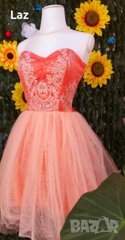 луксозна бална официална рокля с много обем 2 в 1, снимка 14 - Рокли - 36631462