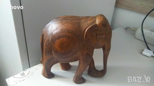 Сувенир дървен слон 14х14, снимка 1 - Други ценни предмети - 42086290