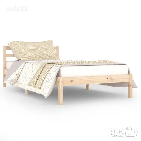 vidaXL Рамка за легло, бор масив, 100х200 см