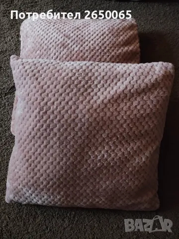 Нови розови възглавници плюш лукс 47/47см., снимка 3 - Други - 47913860