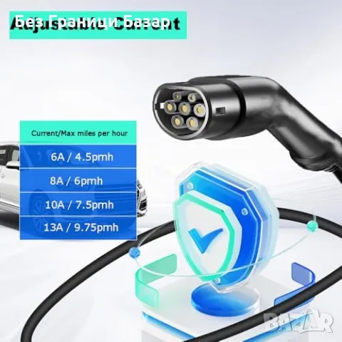 Нов Бързо зареждащ EV кабел Type 2, 3kW, с програмирано зареждане, снимка 6 - Друга електроника - 48539870