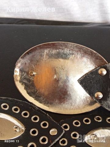 Кожен колан с капси и красива катарама тока 31156, снимка 9 - Колани - 51845515