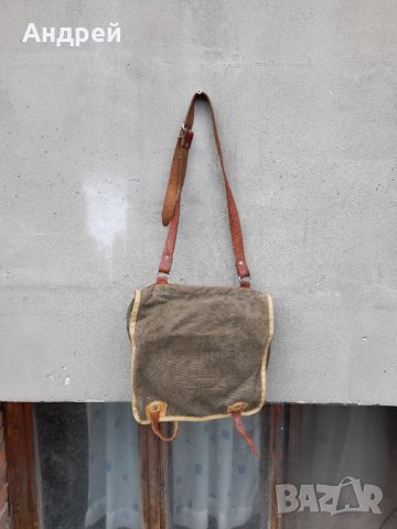 Стара брезентова чанта #9, снимка 1 - Антикварни и старинни предмети - 36895440