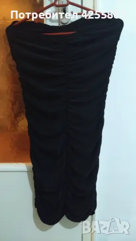 Черна стилна рокля , снимка 3 - Рокли - 47903751
