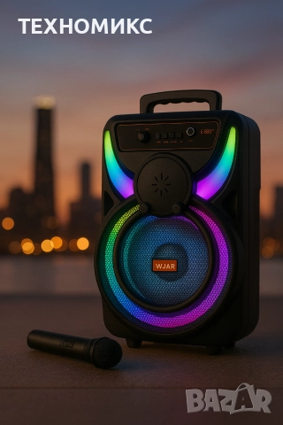 Преносима акумулаторна тонколона -8.5 инча Bluetooth караоке