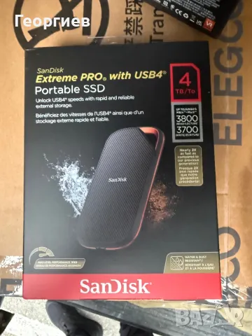 ВЪНШЕН SSD SanDisk Extreme Pro USB4: Fast (3800 MB/s) 4TB TYPE-C, снимка 3 - Външни хард дискове - 50384447