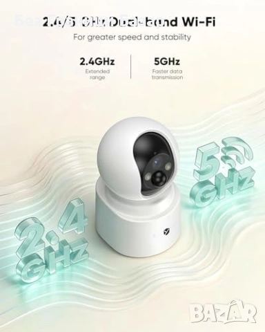 Нова Безжична вътрешна камера PTZ с батерия двупосочно аудио за наблюдение дом стая, снимка 8 - Други - 54109507