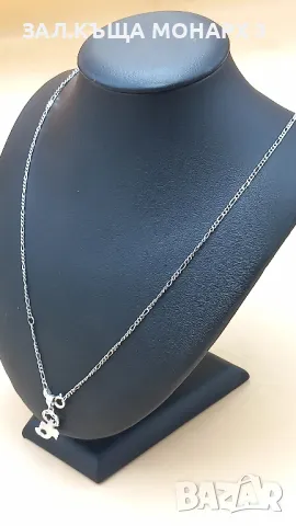 сребърен ланец, снимка 3 - Колиета, медальони, синджири - 49487650