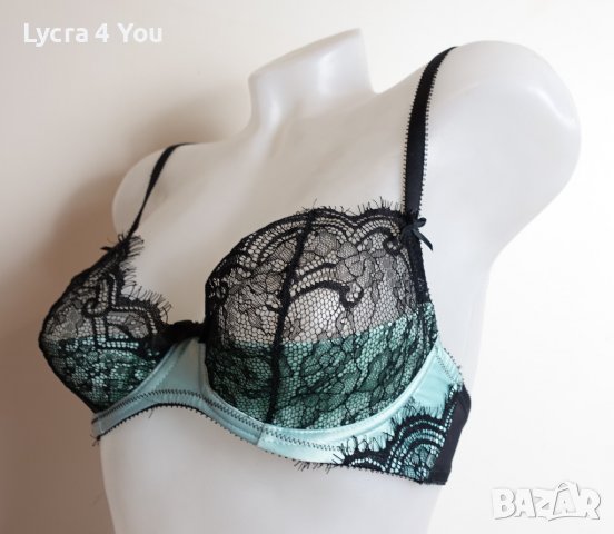 Ann Summers 70C дантелен сутиен в черно и сатен, снимка 5 - Бельо - 36613248