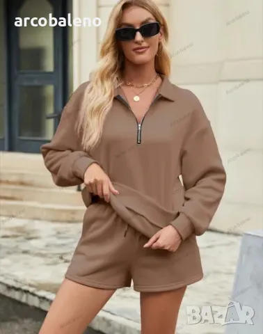 Дамски едноцветен комплект от две части, 7цвята , снимка 8 - Комплекти - 47397954