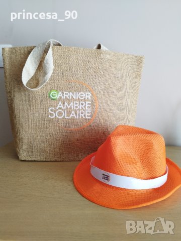 Комплект плажна чанта и шапка Garnier , снимка 1 - Чанти - 42554543