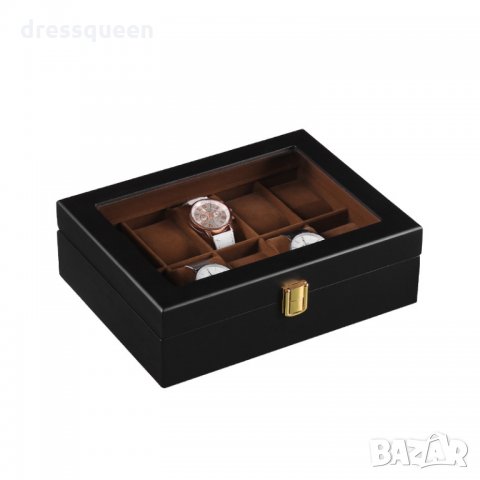 2656 Черна кутия за 10бр часовници, снимка 6 - Други стоки за дома - 30379536