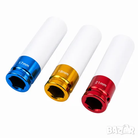 Комплект 3 ударни вложки 17 19 и 21 mm, снимка 2 - Аксесоари и консумативи - 55867008